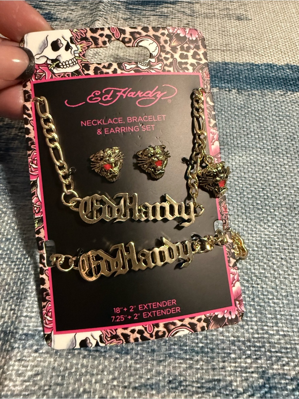 Ed Hardy Gold-Tone Necklace, Bracelet & Earrings Set - Gold